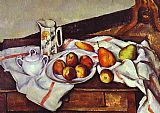 Paul Cezanne Canvas Paintings - Still Life with Peaches and Pears
